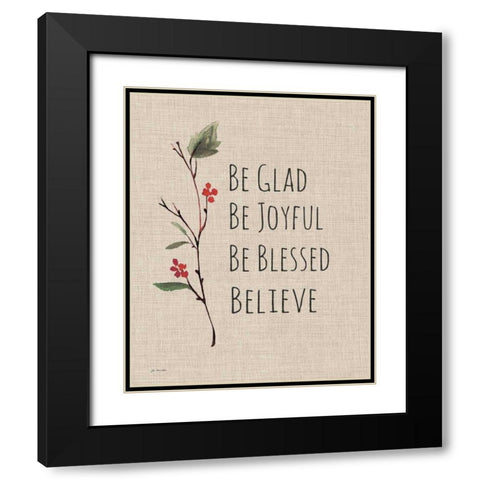 Believe Black Modern Wood Framed Art Print with Double Matting by Moulton, Jo