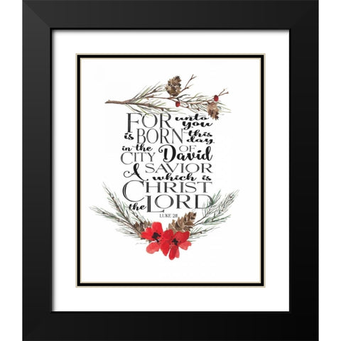 Modern Luke 2-11 Black Modern Wood Framed Art Print with Double Matting by Moulton, Jo