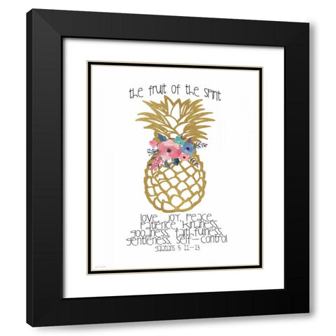 Fruit of the Spirit Black Modern Wood Framed Art Print with Double Matting by Moulton, Jo
