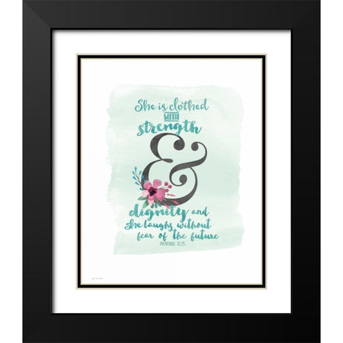 Strength and Dignity Black Modern Wood Framed Art Print with Double Matting by Moulton, Jo