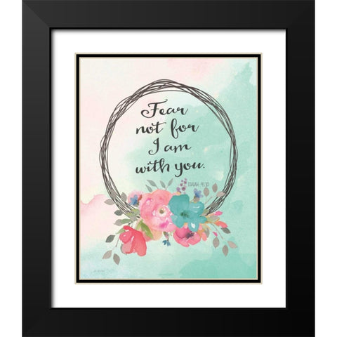 Fear Not Black Modern Wood Framed Art Print with Double Matting by Moulton, Jo