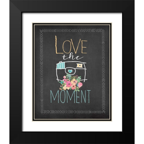 Love the Moment Black Modern Wood Framed Art Print with Double Matting by Moulton, Jo