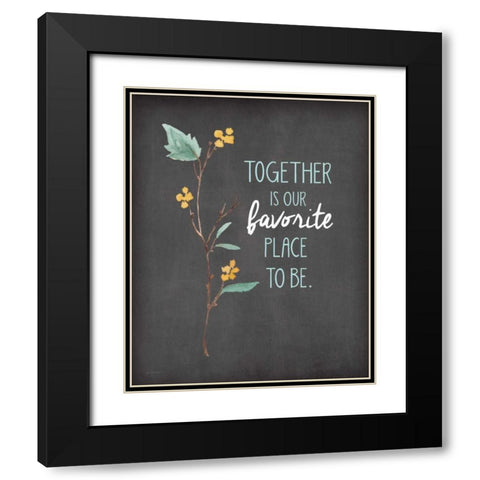 Together Black Modern Wood Framed Art Print with Double Matting by Moulton, Jo