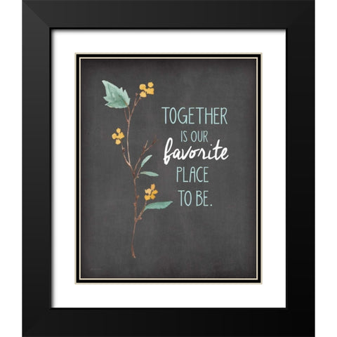 Together Black Modern Wood Framed Art Print with Double Matting by Moulton, Jo