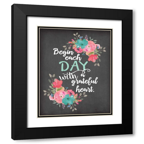 Each Day Black Modern Wood Framed Art Print with Double Matting by Moulton, Jo