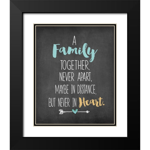 Family Together Black Modern Wood Framed Art Print with Double Matting by Moulton, Jo