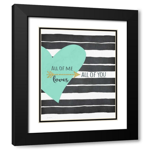 All of Me Black Modern Wood Framed Art Print with Double Matting by Moulton, Jo