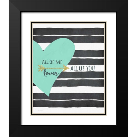 All of Me Black Modern Wood Framed Art Print with Double Matting by Moulton, Jo