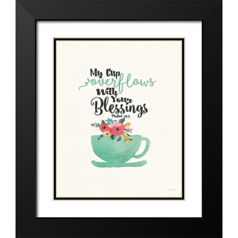Cup of Blessings Black Modern Wood Framed Art Print with Double Matting by Moulton, Jo