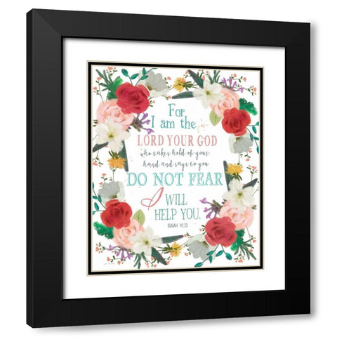 Do Not Fear Black Modern Wood Framed Art Print with Double Matting by Moulton, Jo