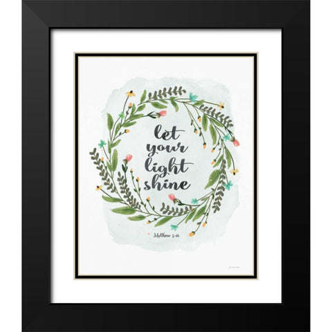 Light Shine Black Modern Wood Framed Art Print with Double Matting by Moulton, Jo