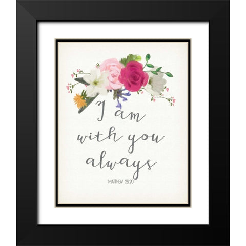 With You Black Modern Wood Framed Art Print with Double Matting by Moulton, Jo