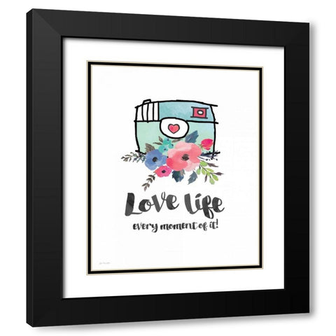 Love Life Black Modern Wood Framed Art Print with Double Matting by Moulton, Jo