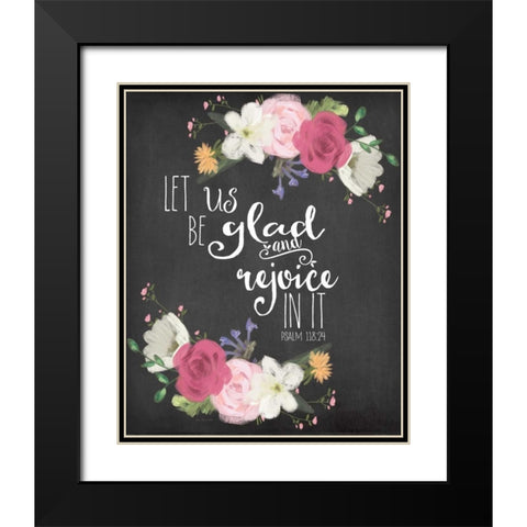 Let Us Rejoice Black Modern Wood Framed Art Print with Double Matting by Moulton, Jo