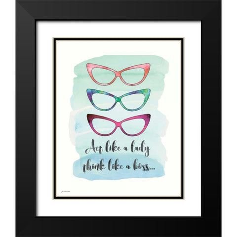 Think Like a Boss Black Modern Wood Framed Art Print with Double Matting by Moulton, Jo