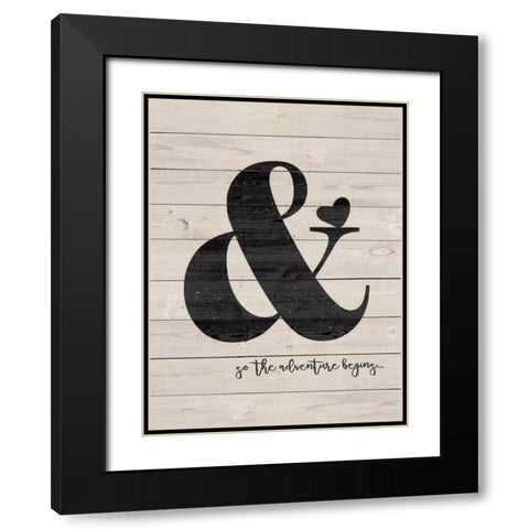 An Adventure Awaits Black Modern Wood Framed Art Print with Double Matting by Moulton, Jo
