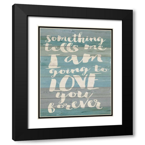 Love You Forever Black Modern Wood Framed Art Print with Double Matting by Moulton, Jo