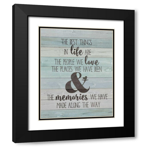Memories Black Modern Wood Framed Art Print with Double Matting by Moulton, Jo