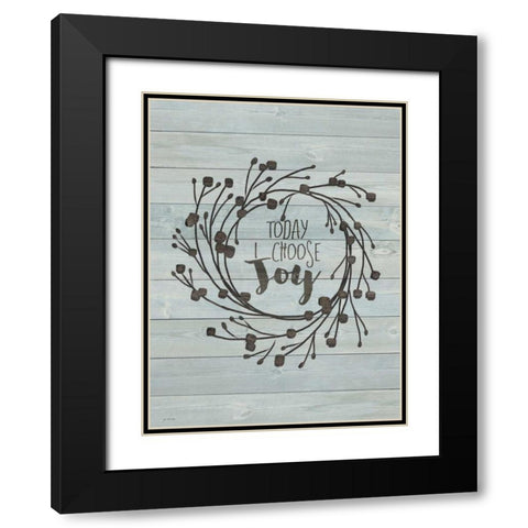Choose Joy Black Modern Wood Framed Art Print with Double Matting by Moulton, Jo