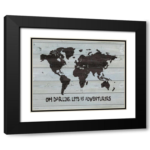 Darling Adventurers Black Modern Wood Framed Art Print with Double Matting by Moulton, Jo