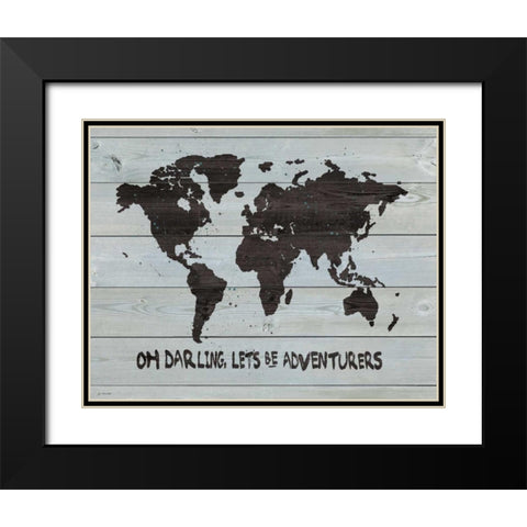 Darling Adventurers Black Modern Wood Framed Art Print with Double Matting by Moulton, Jo