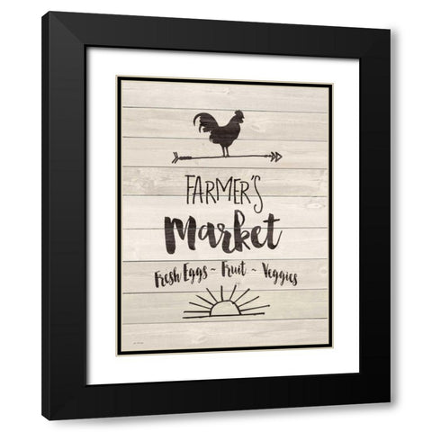 Farmers Market Black Modern Wood Framed Art Print with Double Matting by Moulton, Jo