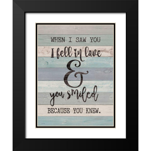 Fell in Love Black Modern Wood Framed Art Print with Double Matting by Moulton, Jo