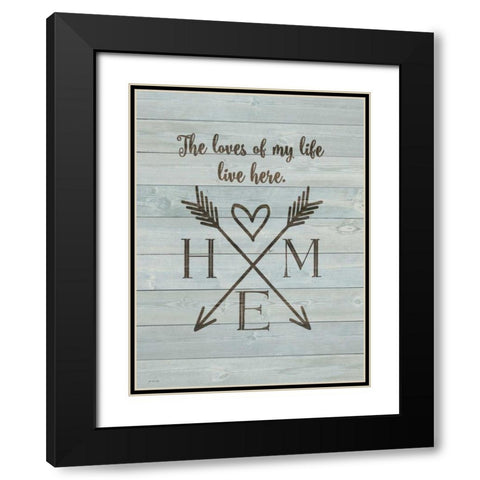 Home Black Modern Wood Framed Art Print with Double Matting by Moulton, Jo