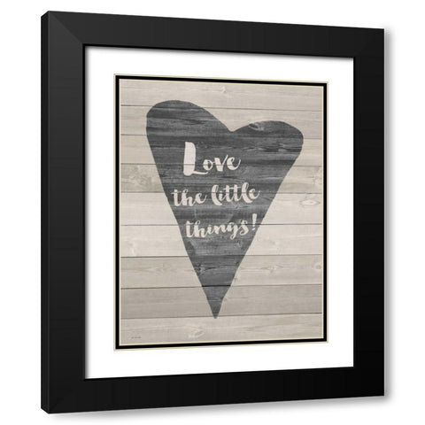 Love the Little Things Black Modern Wood Framed Art Print with Double Matting by Moulton, Jo