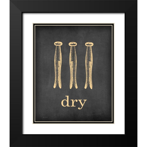 Dry Black Modern Wood Framed Art Print with Double Matting by Moulton, Jo