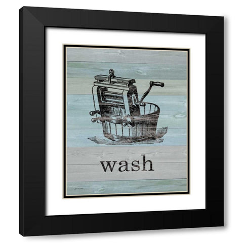 Wash on Wood Black Modern Wood Framed Art Print with Double Matting by Moulton, Jo