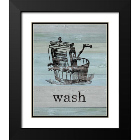 Wash on Wood Black Modern Wood Framed Art Print with Double Matting by Moulton, Jo