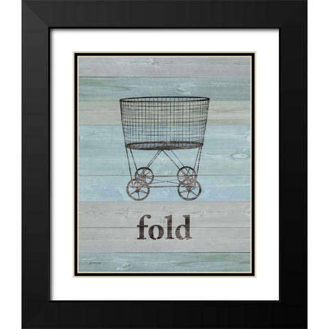 Fold on Wood Black Modern Wood Framed Art Print with Double Matting by Moulton, Jo