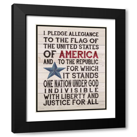 Pledge Black Modern Wood Framed Art Print with Double Matting by Moulton, Jo
