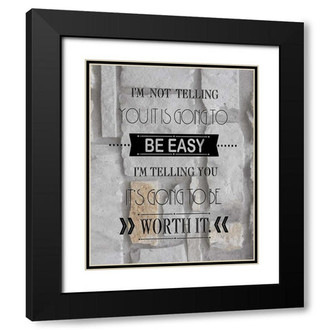 Easy Rock Black Modern Wood Framed Art Print with Double Matting by Moulton, Jo