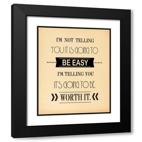 Easy Beige Black Modern Wood Framed Art Print with Double Matting by Moulton, Jo