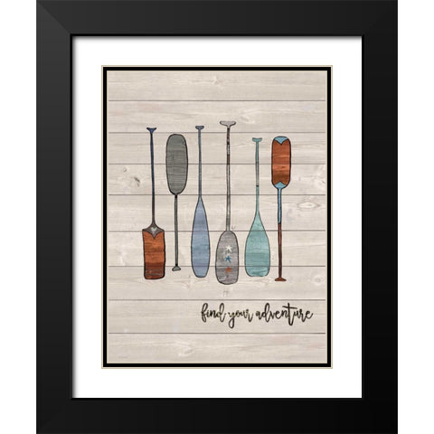 Find Your Adventure Black Modern Wood Framed Art Print with Double Matting by Moulton, Jo