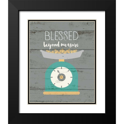 Blessed Beyond Measure Black Modern Wood Framed Art Print with Double Matting by Moulton, Jo
