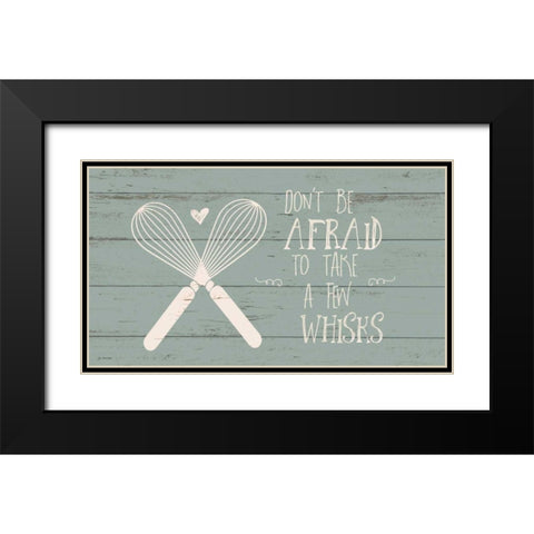 Whisks Black Modern Wood Framed Art Print with Double Matting by Moulton, Jo