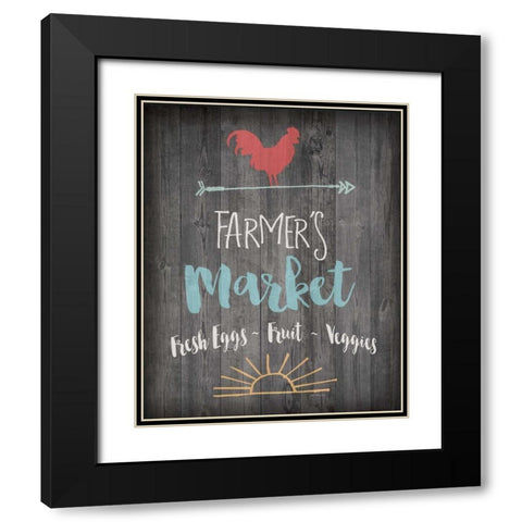 Farmers Market Black Modern Wood Framed Art Print with Double Matting by Moulton, Jo