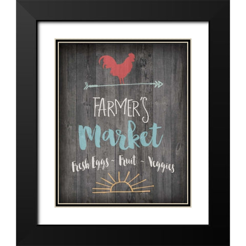 Farmers Market Black Modern Wood Framed Art Print with Double Matting by Moulton, Jo
