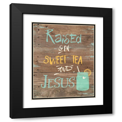 Tea and Jesus Black Modern Wood Framed Art Print with Double Matting by Moulton, Jo