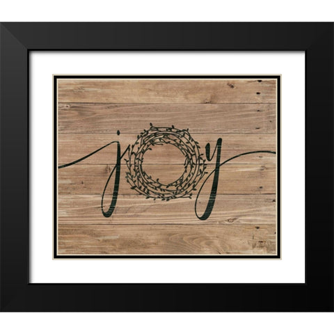 Joy Black Modern Wood Framed Art Print with Double Matting by Moulton, Jo