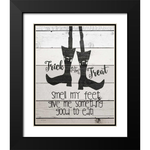 Smell My Feet Black Modern Wood Framed Art Print with Double Matting by Moulton, Jo
