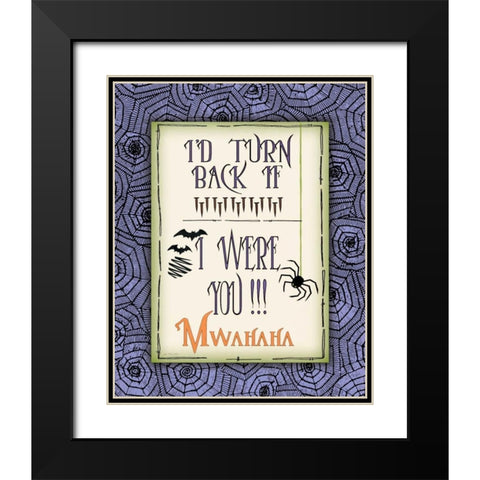 Id Turn Back Black Modern Wood Framed Art Print with Double Matting by Moulton, Jo