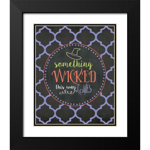 Something Wicked Black Modern Wood Framed Art Print with Double Matting by Moulton, Jo