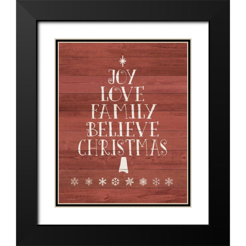 Believe Tree Black Modern Wood Framed Art Print with Double Matting by Moulton, Jo
