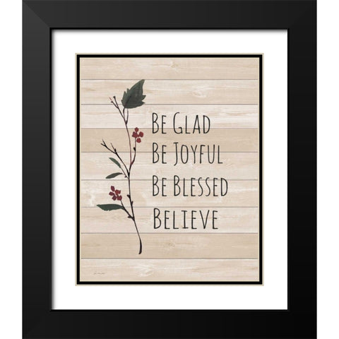 Believe Black Modern Wood Framed Art Print with Double Matting by Moulton, Jo