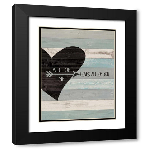 All of Me Black Modern Wood Framed Art Print with Double Matting by Moulton, Jo