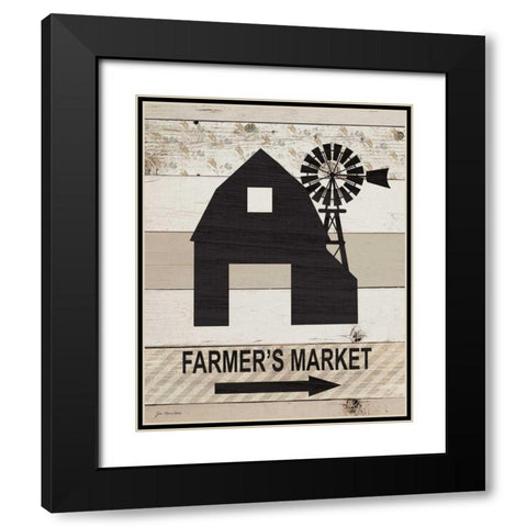 Farm Market Black Modern Wood Framed Art Print with Double Matting by Moulton, Jo